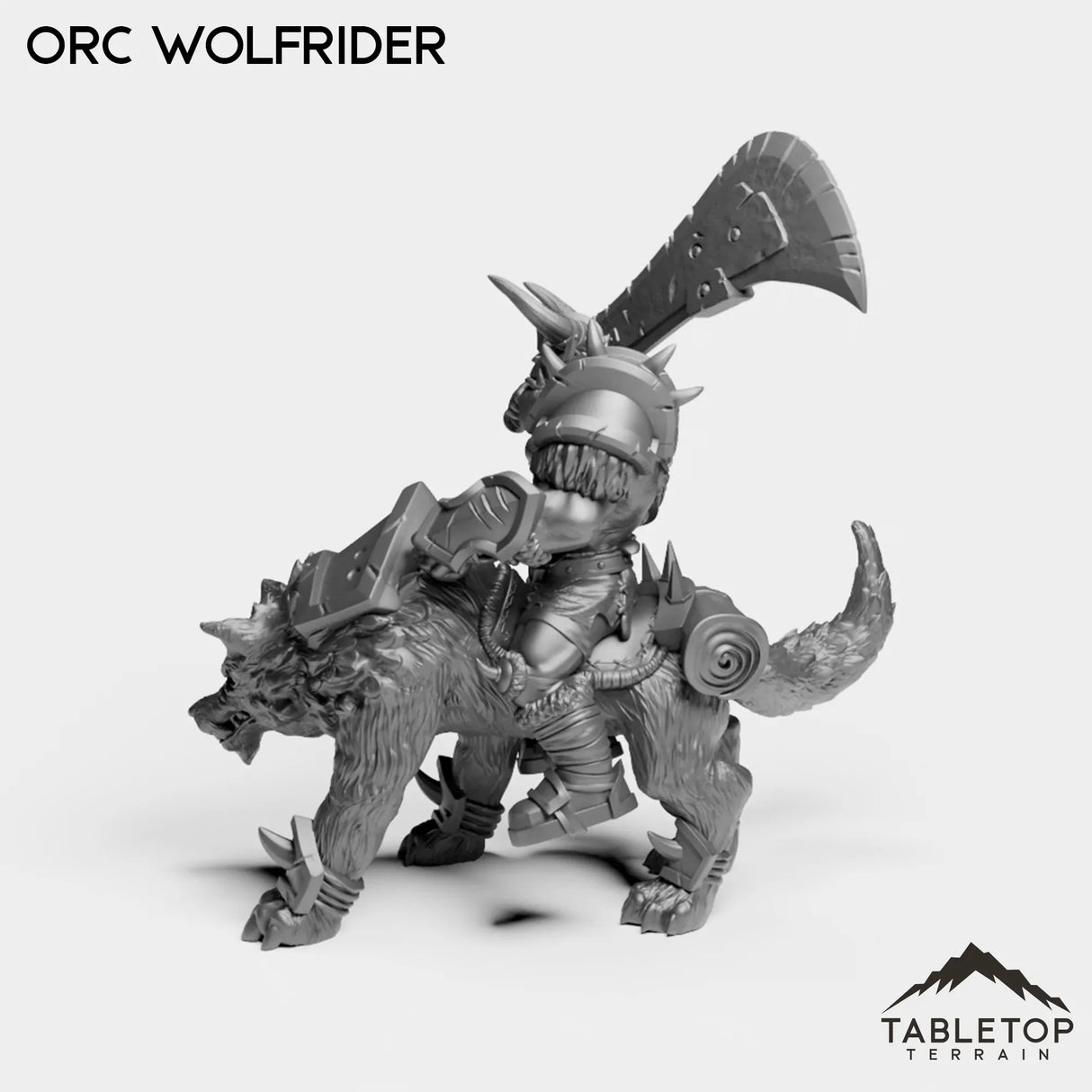 Tabletop Terrain Miniature Orc Wolfrider