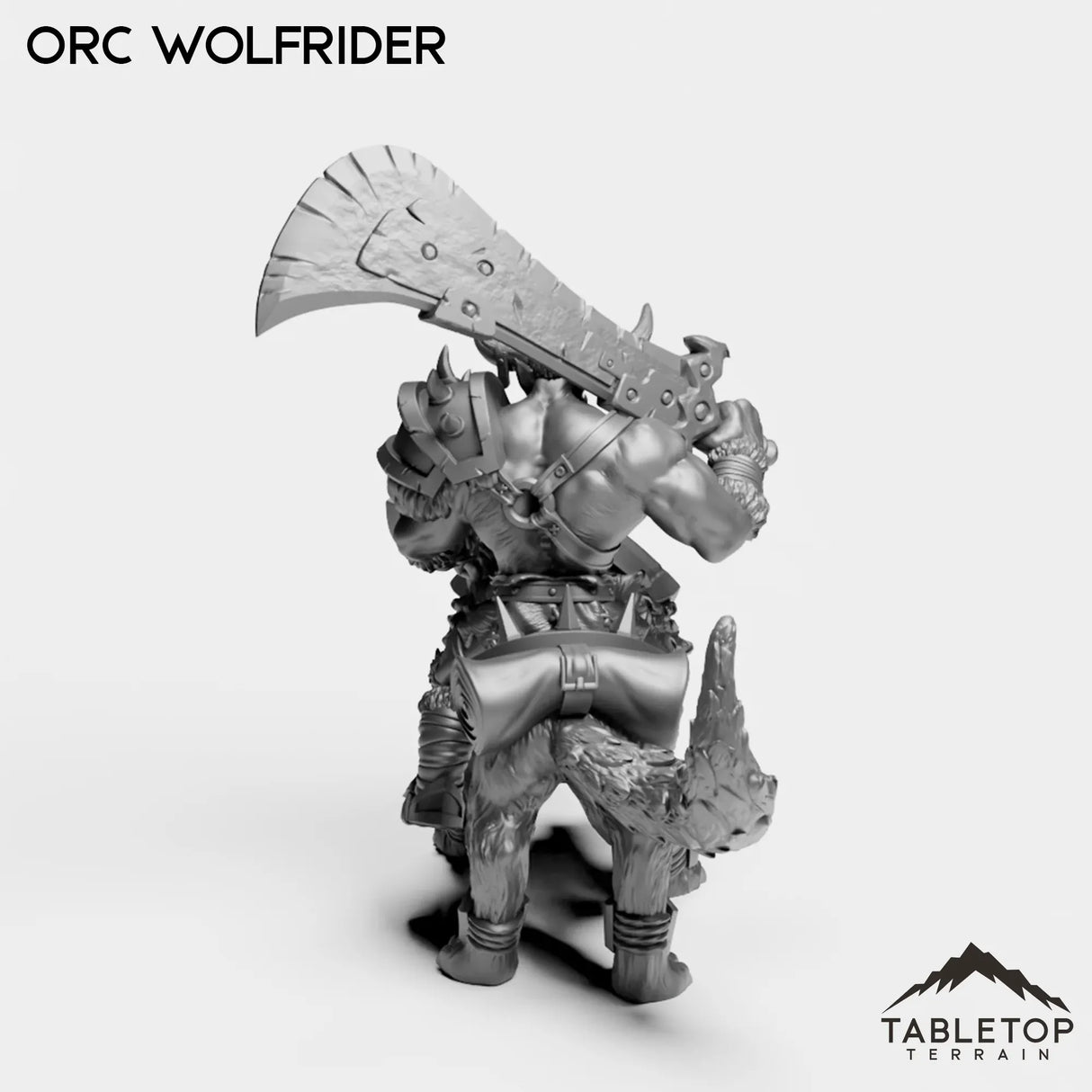 Tabletop Terrain Miniature Orc Wolfrider
