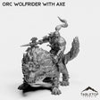 Tabletop Terrain Miniature Orc Wolfrider with Axe
