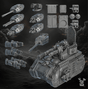 Tabletop Terrain Miniature Order of Repentance APC + all modifications