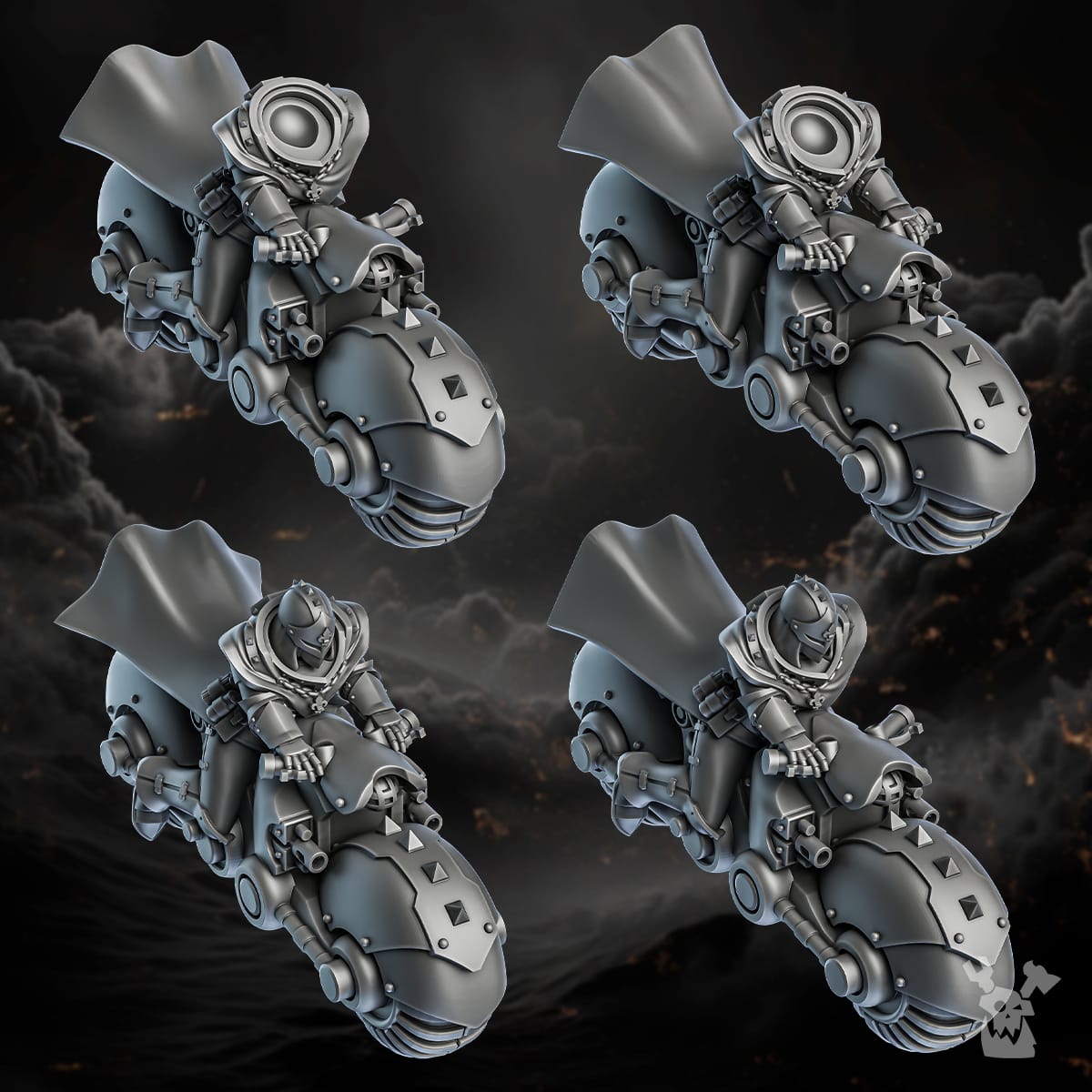 Tabletop Terrain Miniature Order of Repentance Biker Sisters Squad