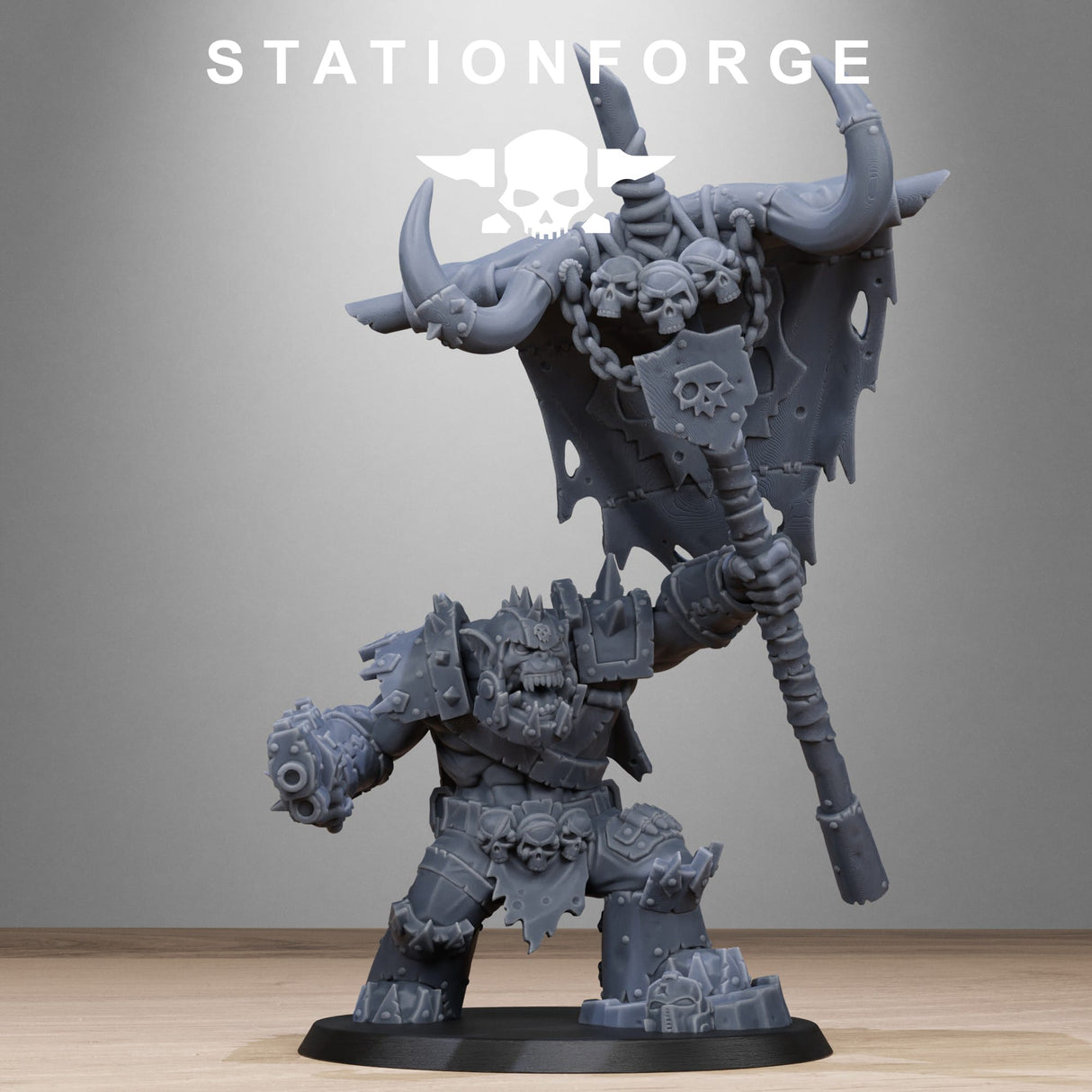 Tabletop Terrain Miniature Orkaz Bearer Boss