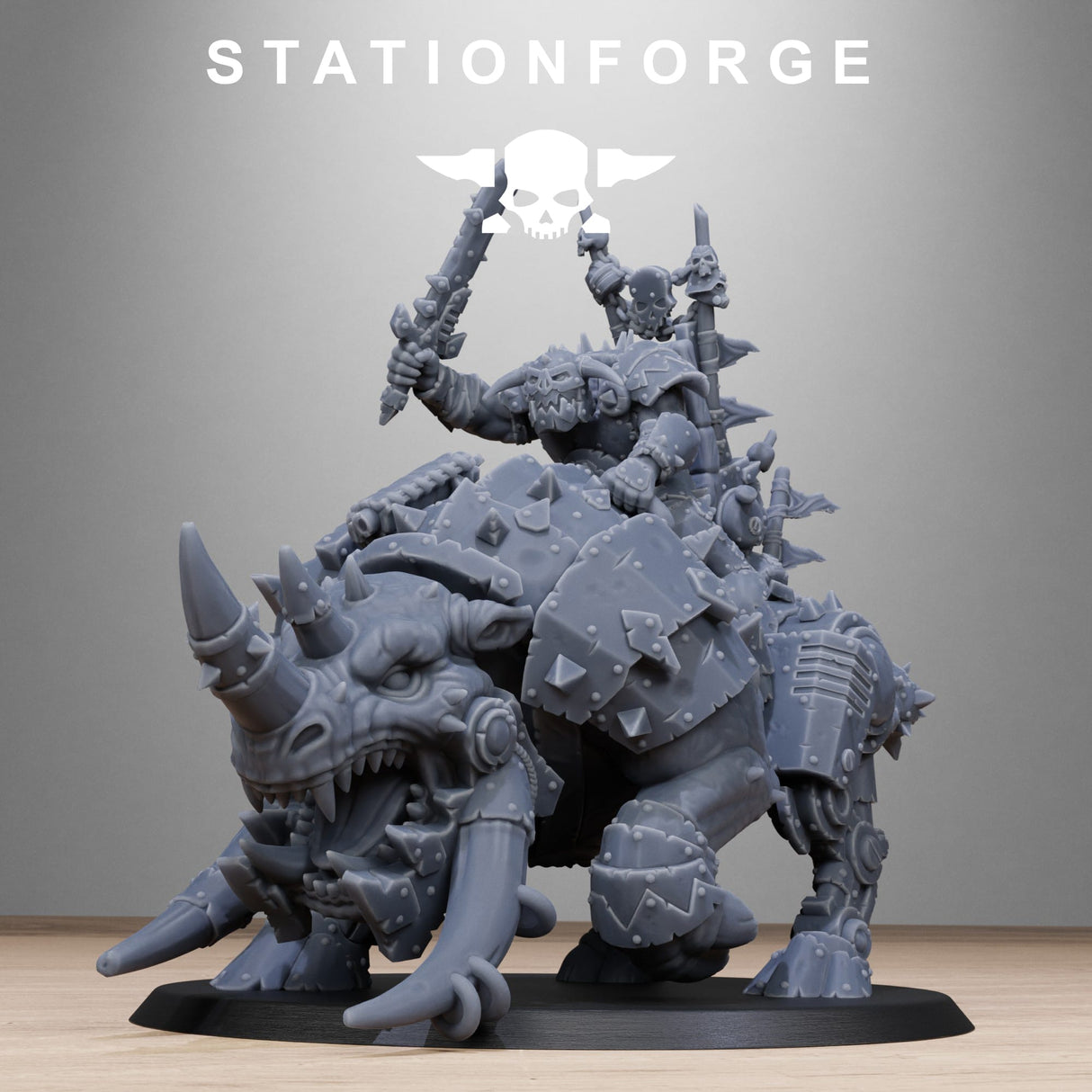 Tabletop Terrain Miniature Orkaz Beast-Rider Warlord