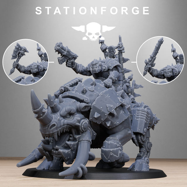 Tabletop Terrain Miniature Orkaz Beast-Rider Warlord