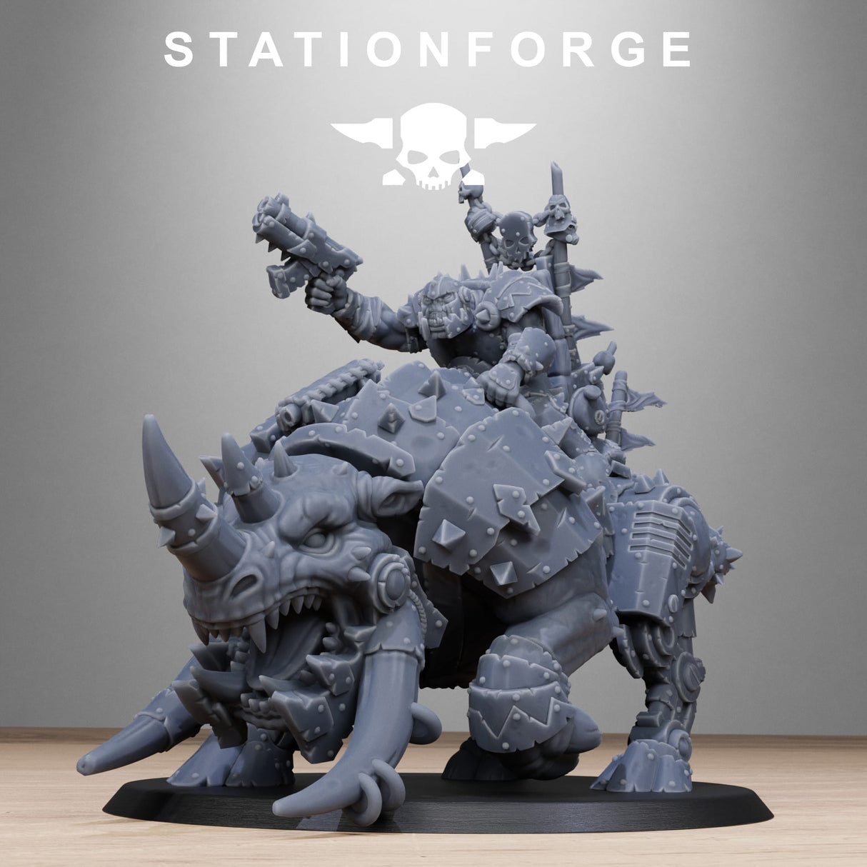 Tabletop Terrain Miniature Orkaz Beast-Rider Warlord