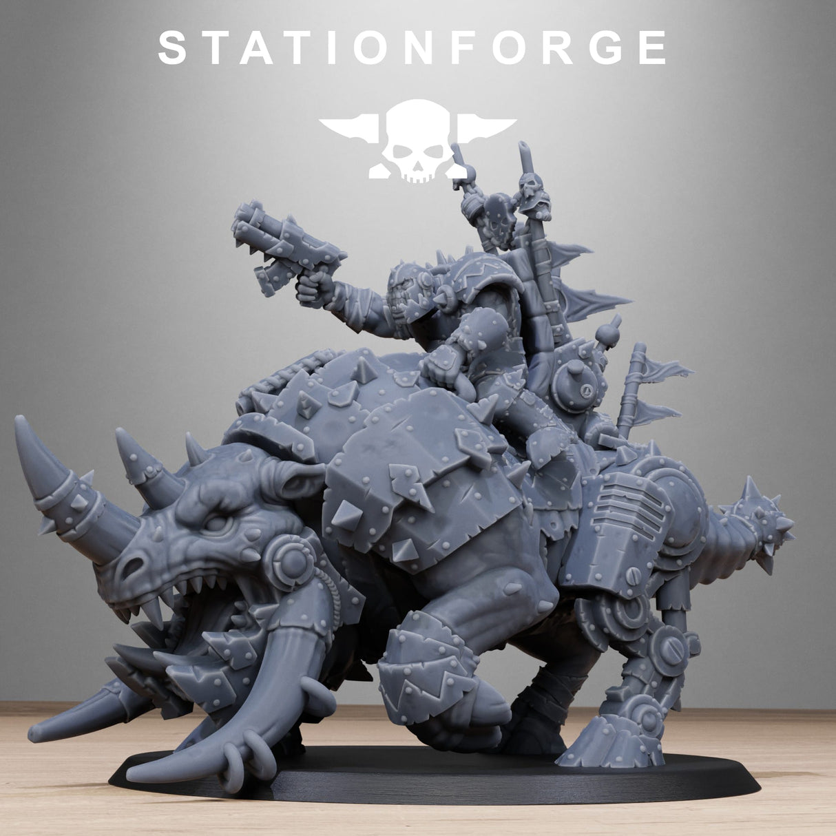 Tabletop Terrain Miniature Orkaz Beast-Rider Warlord
