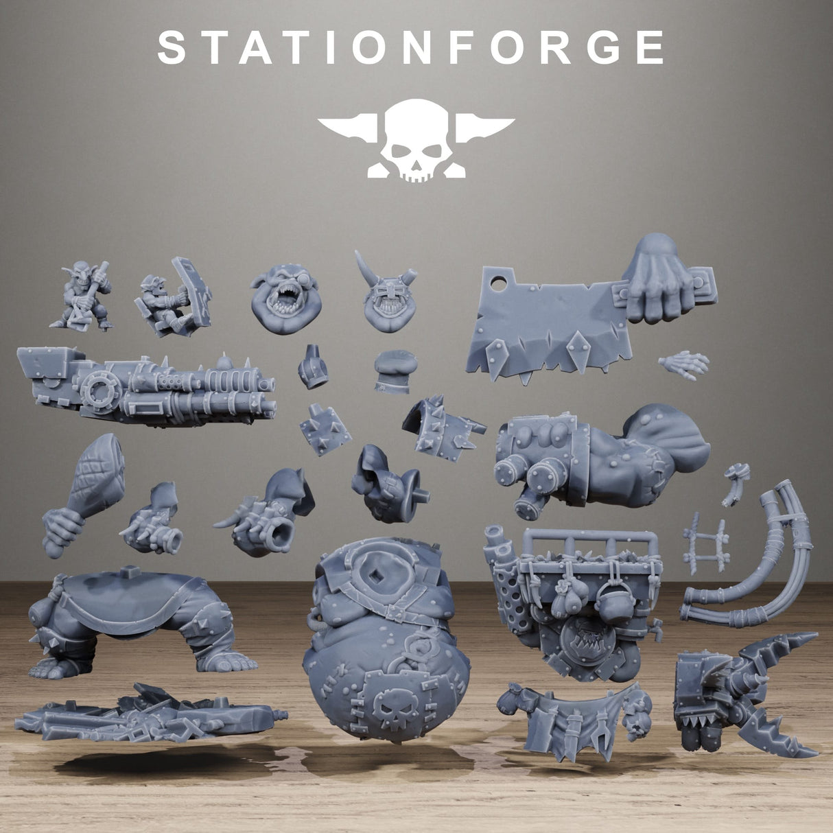 Tabletop Terrain Miniature Orkaz Belly Busta Boss