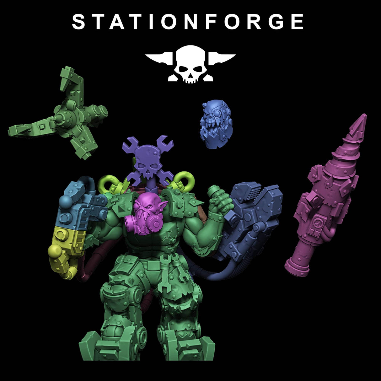Tabletop Terrain Miniature Orkaz Exo Boss
