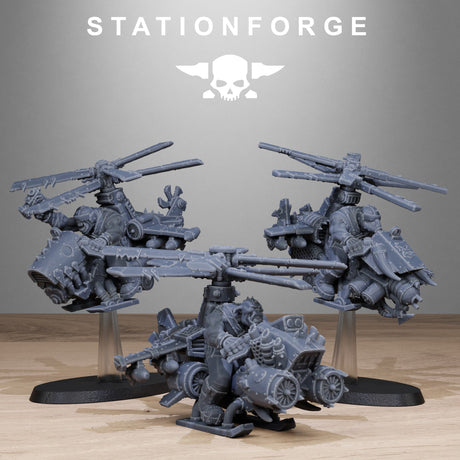 Tabletop Terrain Miniature Orkaz Helicopters