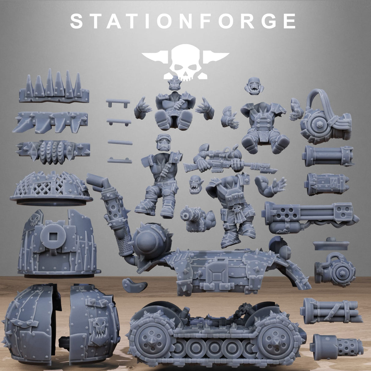 Tabletop Terrain Miniature Orkaz Mini Tank
