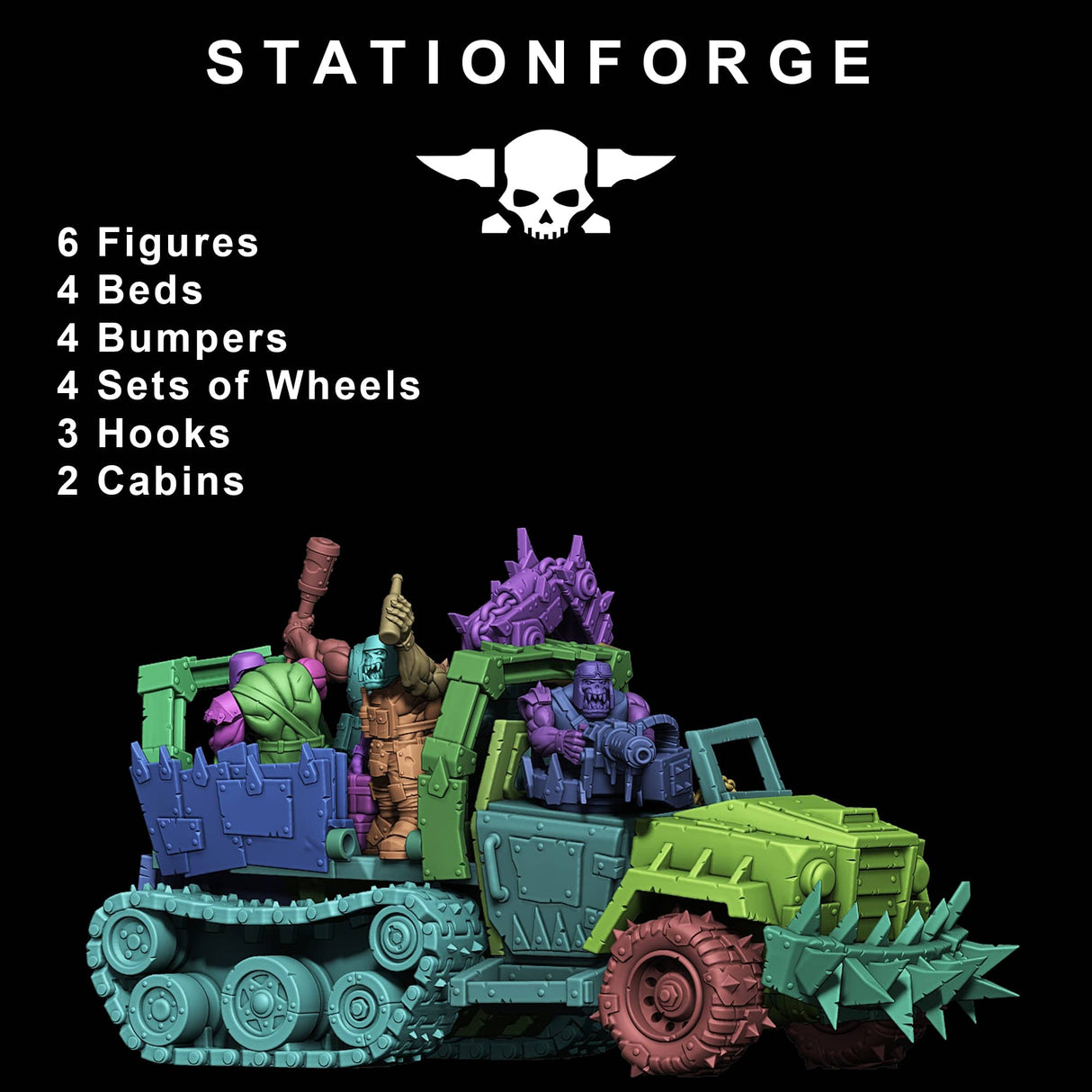 Tabletop Terrain Miniature Orkaz Party Wagon