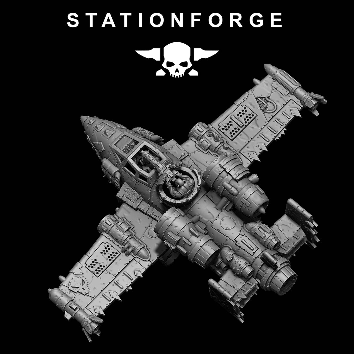 Tabletop Terrain Miniature Orkaz Plane