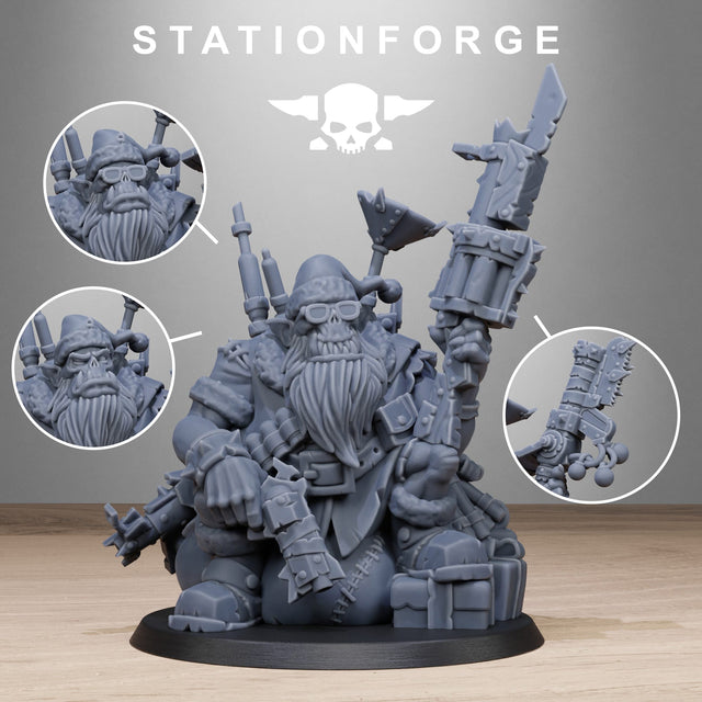 Tabletop Terrain Miniature Orkaz Santa Chaos