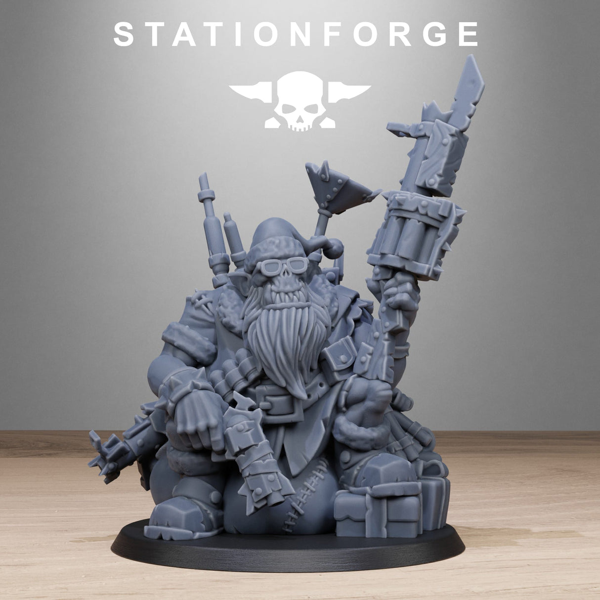 Tabletop Terrain Miniature Orkaz Santa Chaos
