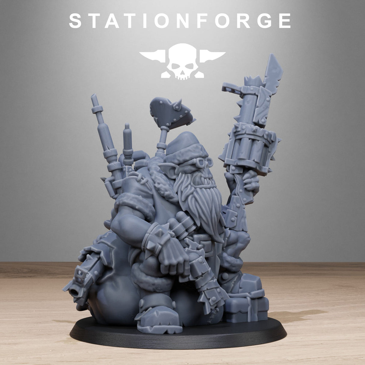 Tabletop Terrain Miniature Orkaz Santa Chaos