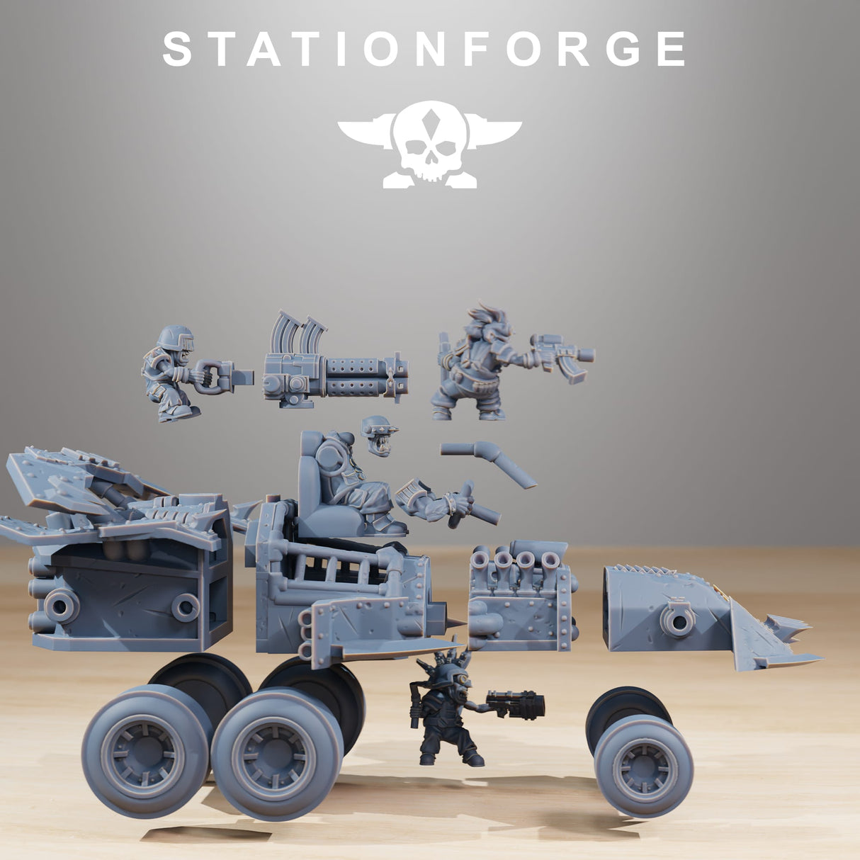 Tabletop Terrain Miniature Orkaz Speedsters