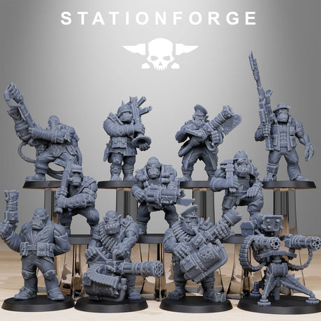 Tabletop Terrain Miniature Orkaz Team Fighters