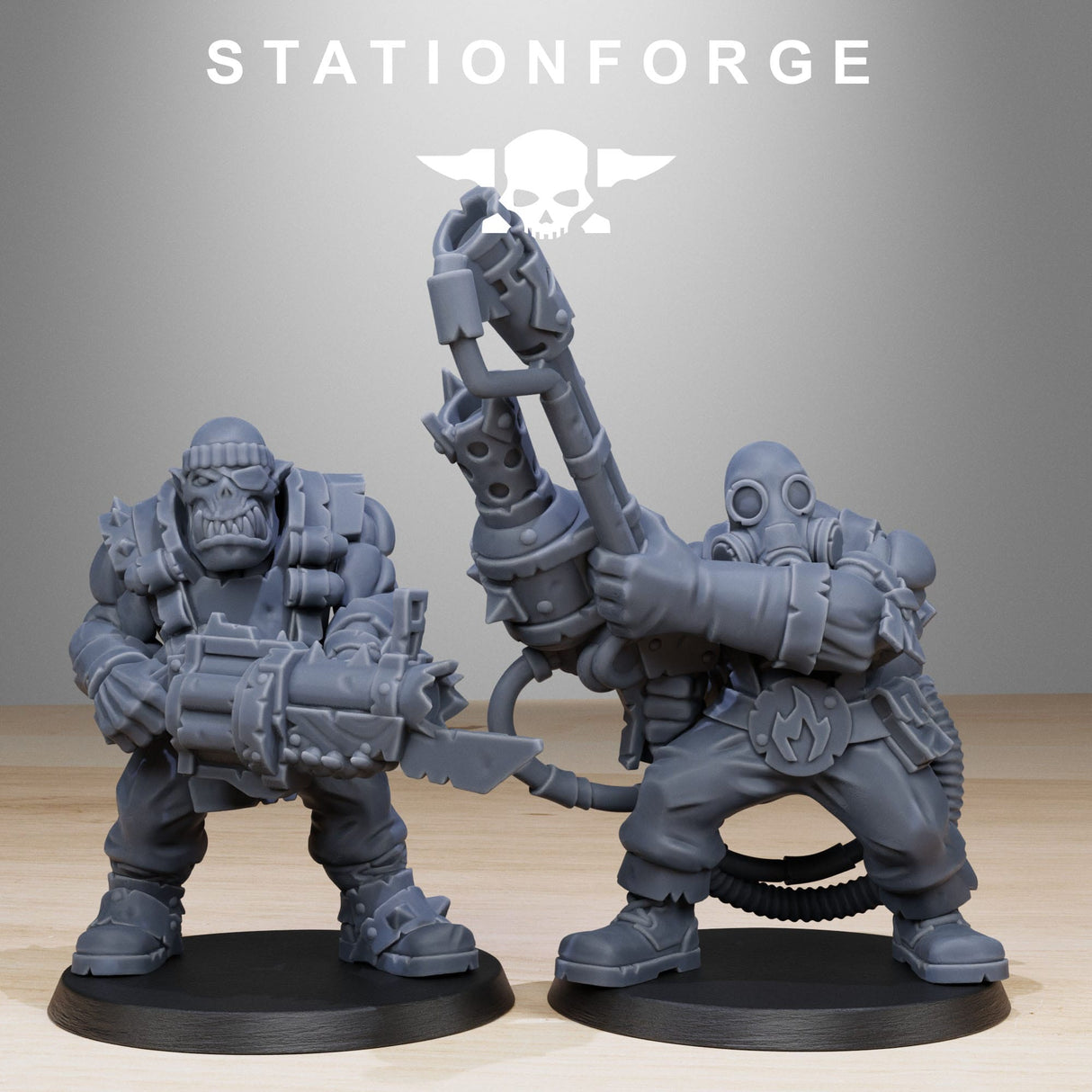 Tabletop Terrain Miniature Orkaz Team Fighters