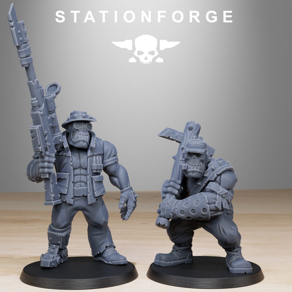 Tabletop Terrain Miniature Orkaz Team Fighters