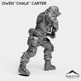 Tabletop Terrain Miniature Owen ''Chalk'' Carter - Strike Team Omega & Almighty Friends