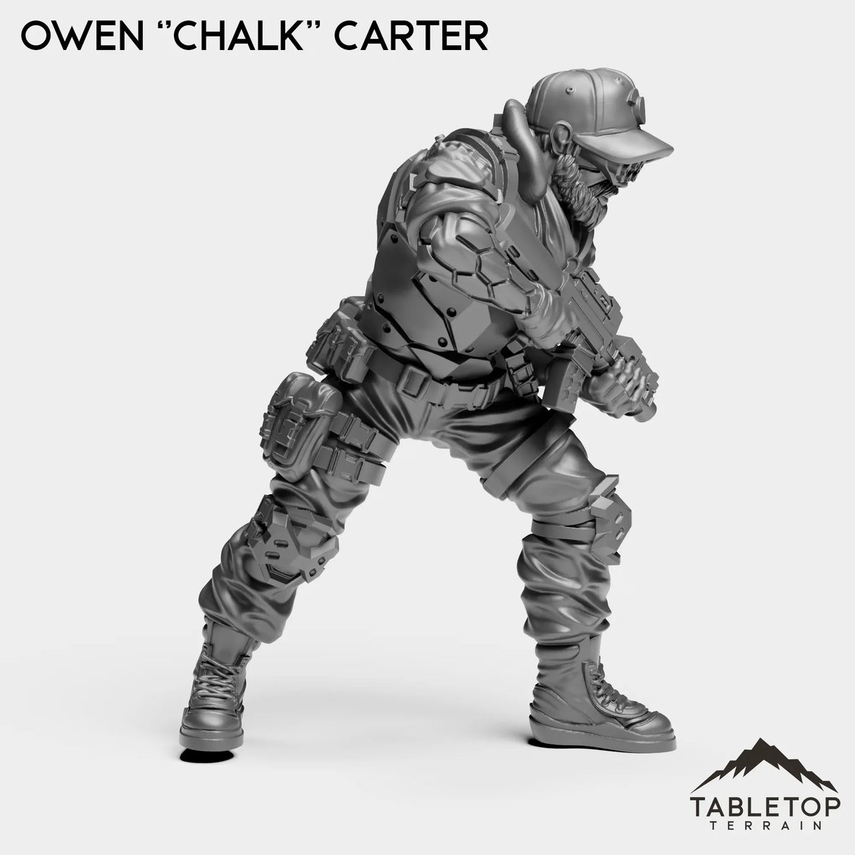 Tabletop Terrain Miniature Owen ''Chalk'' Carter - Strike Team Omega & Almighty Friends