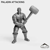 Tabletop Terrain Miniature Paladin Attacking Human Starters
