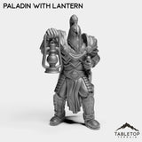 Tabletop Terrain Miniature Paladin with Lantern Human Paladin