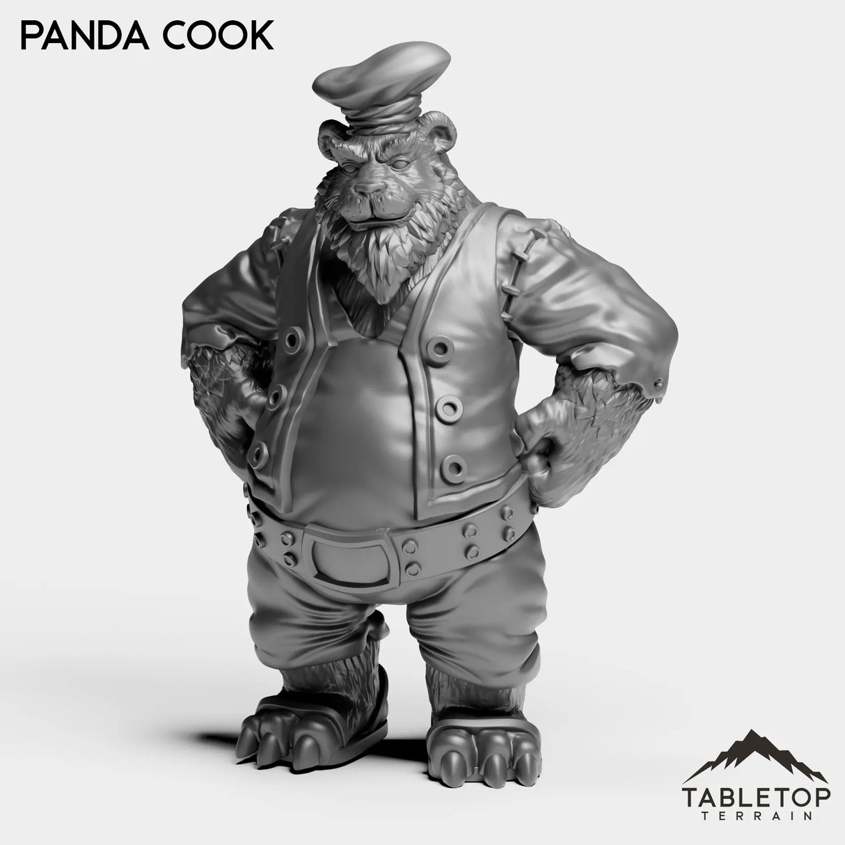Tabletop Terrain Miniature Panda Cook Panda Cook