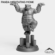 Tabletop Terrain Miniature Panda Meditating Monk