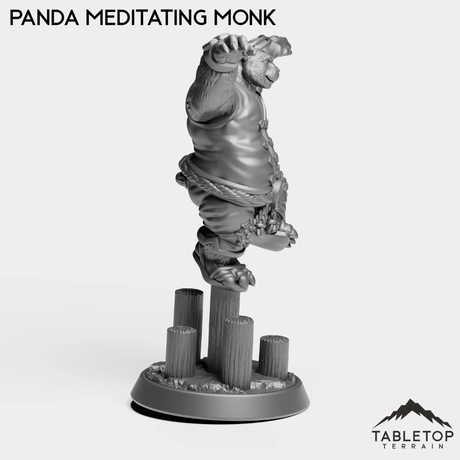 Tabletop Terrain Miniature Panda Meditating Monk