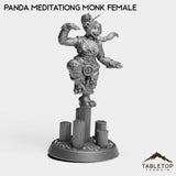 Tabletop Terrain Miniature Panda Meditating Monk Female