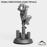 Tabletop Terrain Miniature Panda Meditating Monk Female