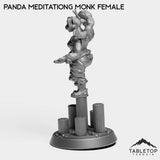 Tabletop Terrain Miniature Panda Meditating Monk Female