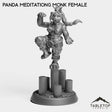 Tabletop Terrain Miniature Panda Meditating Monk Female
