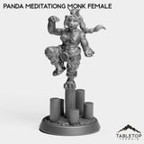 Tabletop Terrain Miniature Panda Meditating Monk Female