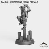 Tabletop Terrain Miniature Panda Meditating Monk Female