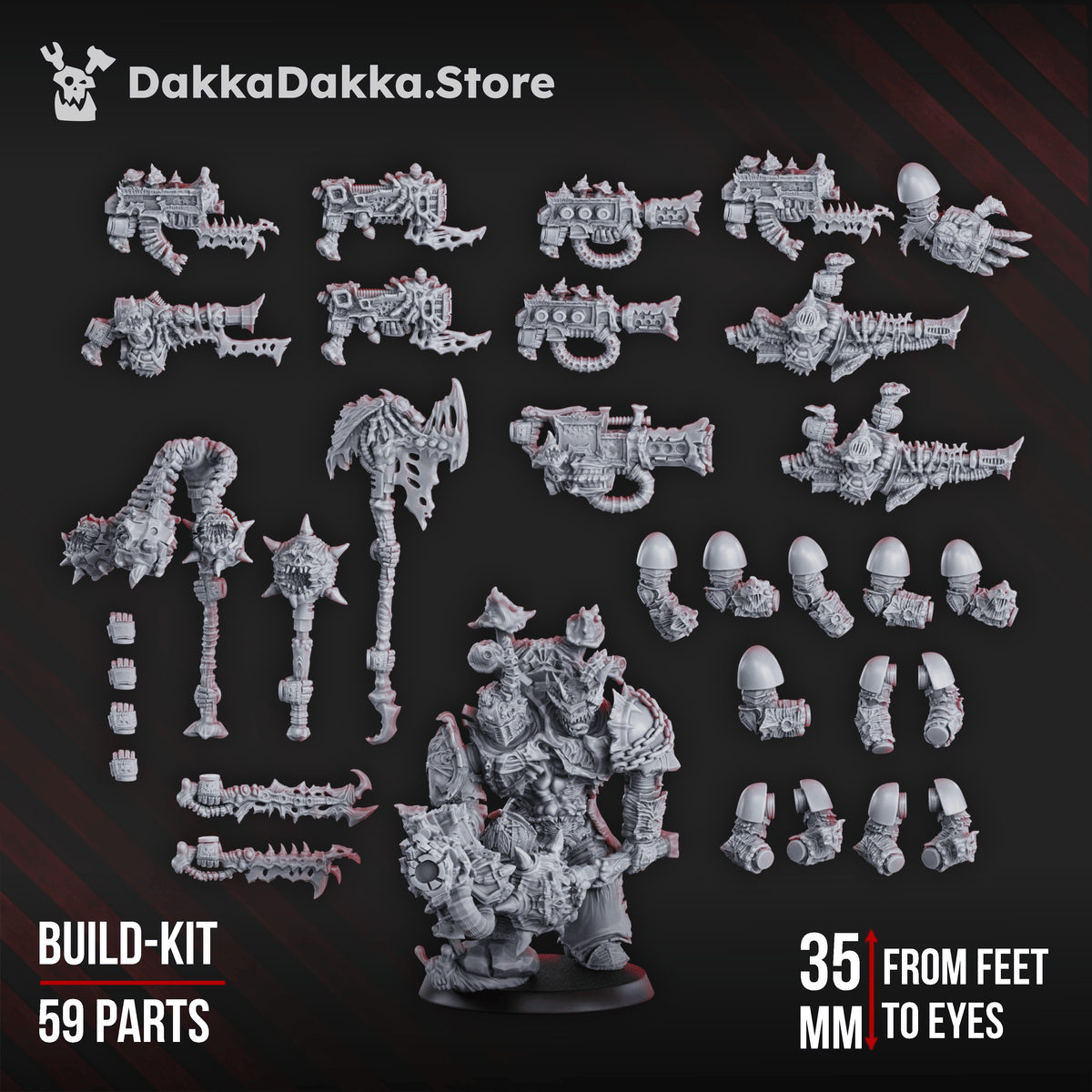 Tabletop Terrain Miniature Pandemic Warriors Assembly Kit (59 parts)