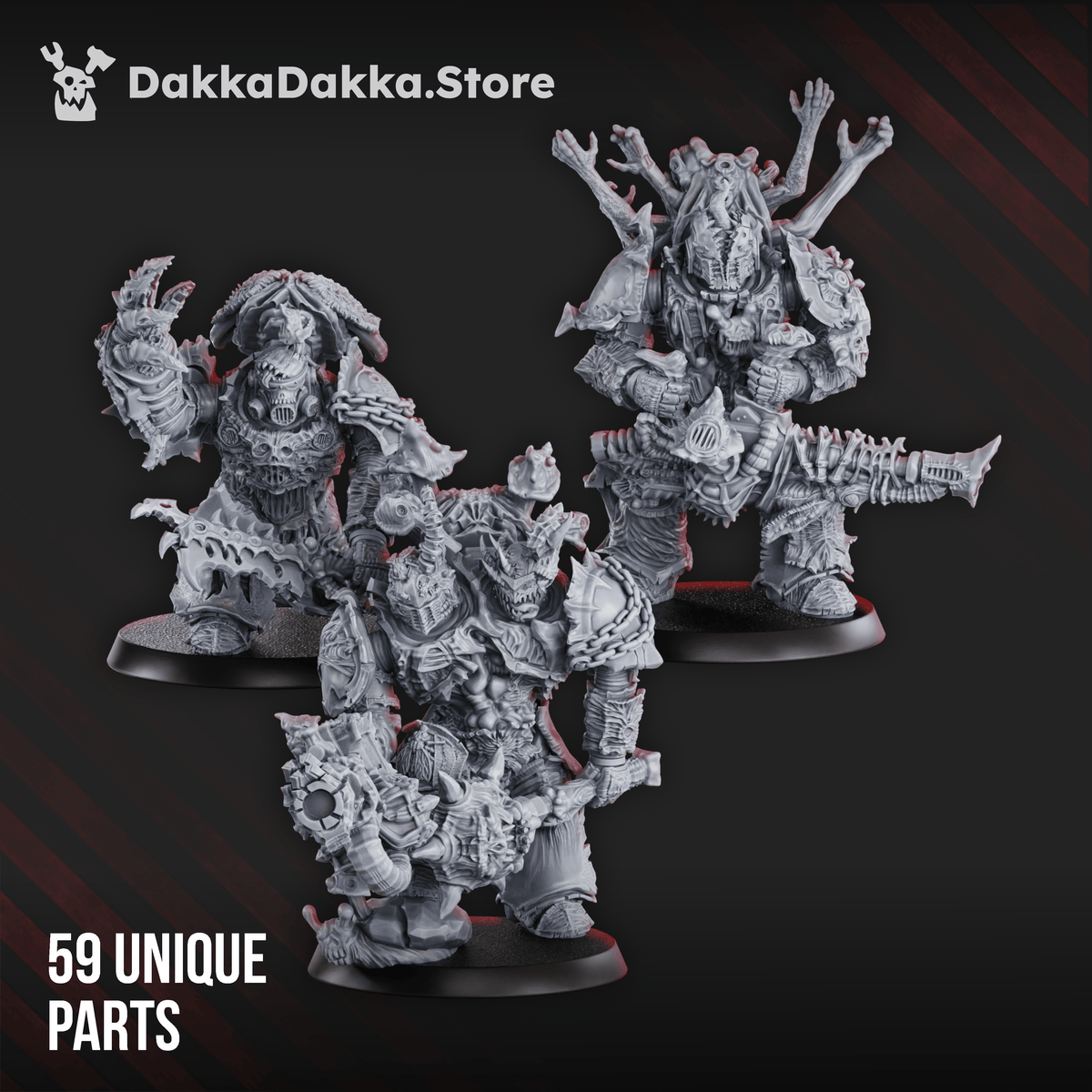 Tabletop Terrain Miniature Pandemic Warriors Assembly Kit (59 parts)