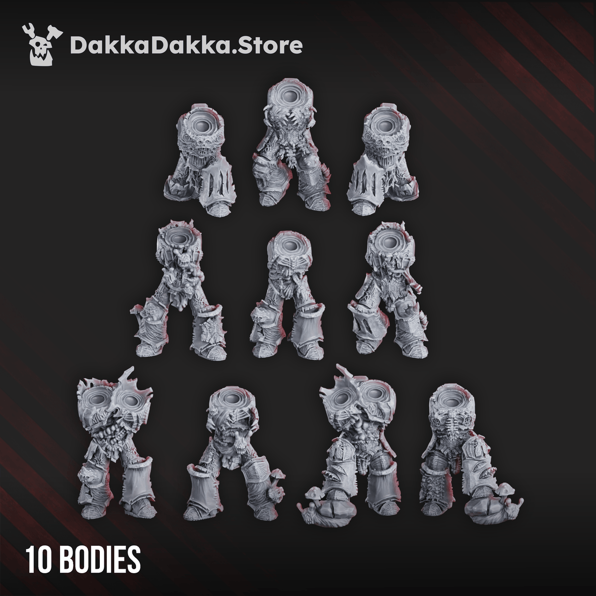Tabletop Terrain Miniature Pandemic Warriors Assembly Kit (59 parts)