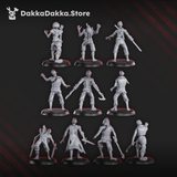 Tabletop Terrain Miniature Pandemic Zombies Squad x10