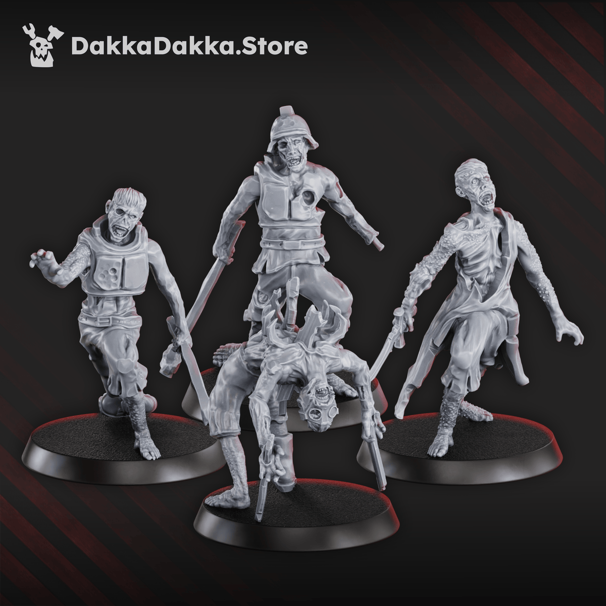 Tabletop Terrain Miniature Pandemic Zombies Squad x10