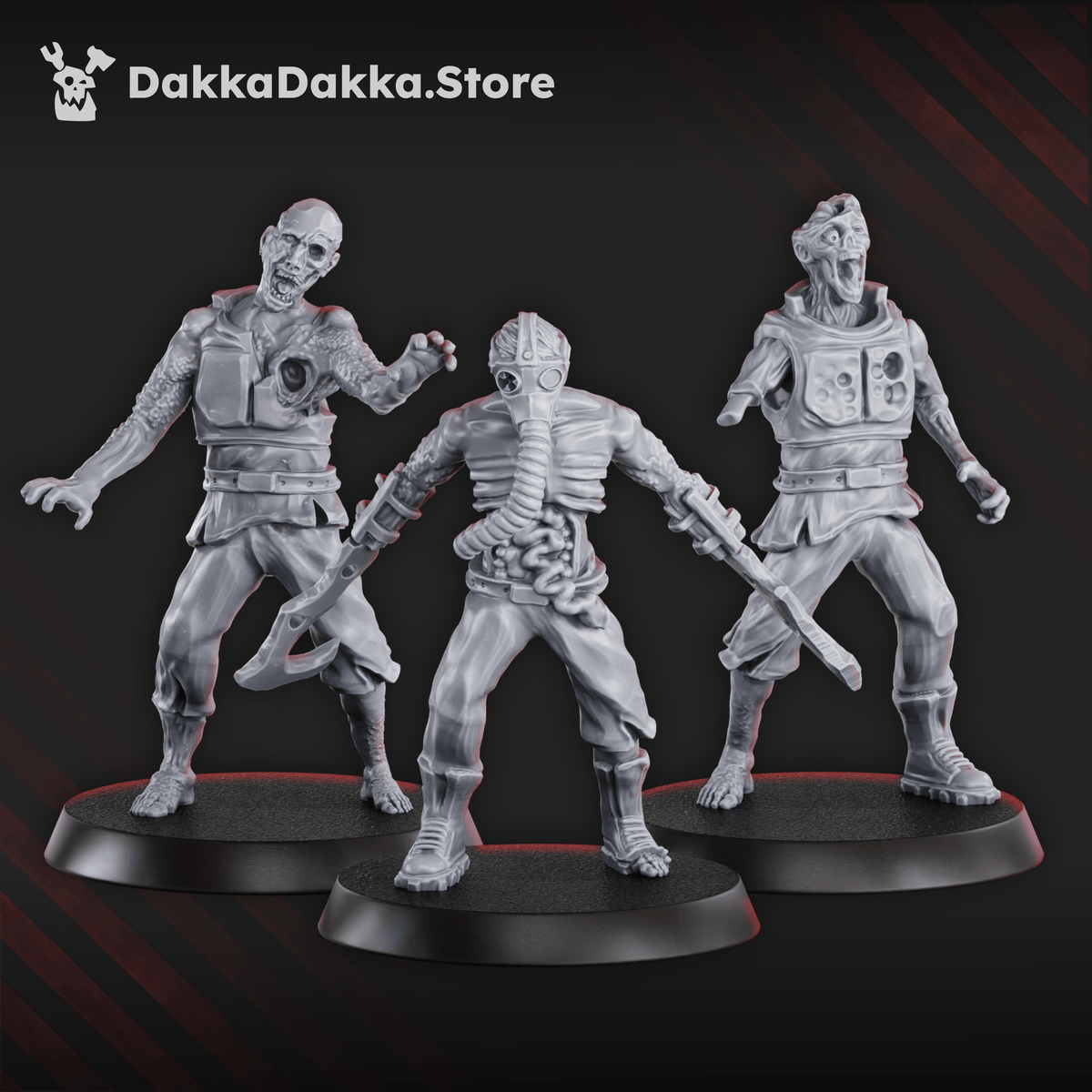 Tabletop Terrain Miniature Pandemic Zombies Squad x10