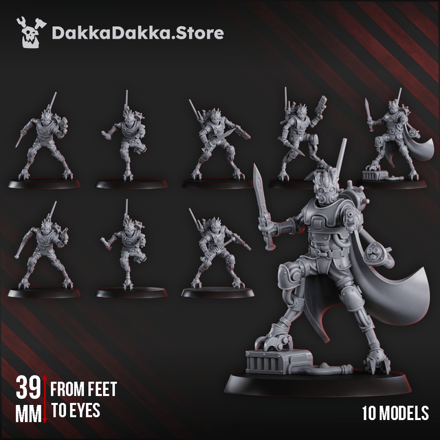 Tabletop Terrain Miniature Persecutors Contrakeens Squad (x10)