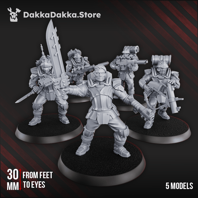 Tabletop Terrain Miniature Phaeton Guard Special Forces (x5)
