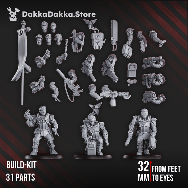 Tabletop Terrain Miniature Phaeton Special Forces Masters Squad (Build kit)