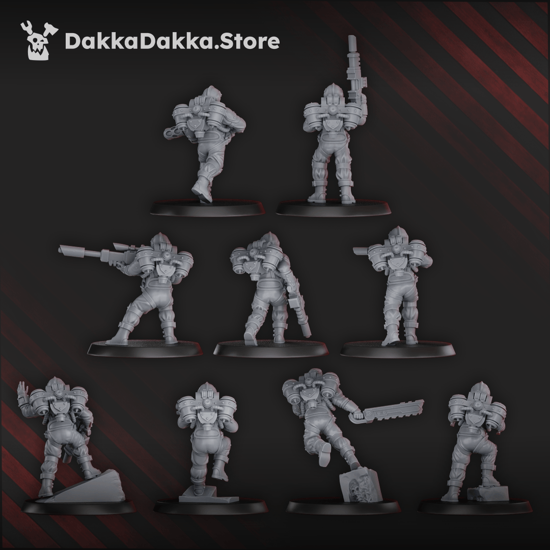 Tabletop Terrain Miniature Phaeton Special Forces Unit (x9)