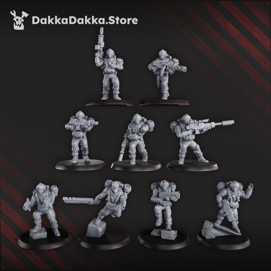 Tabletop Terrain Miniature Phaeton Special Forces Unit (x9)