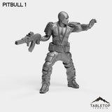 Tabletop Terrain Miniature PitBulls - The B-Mob
