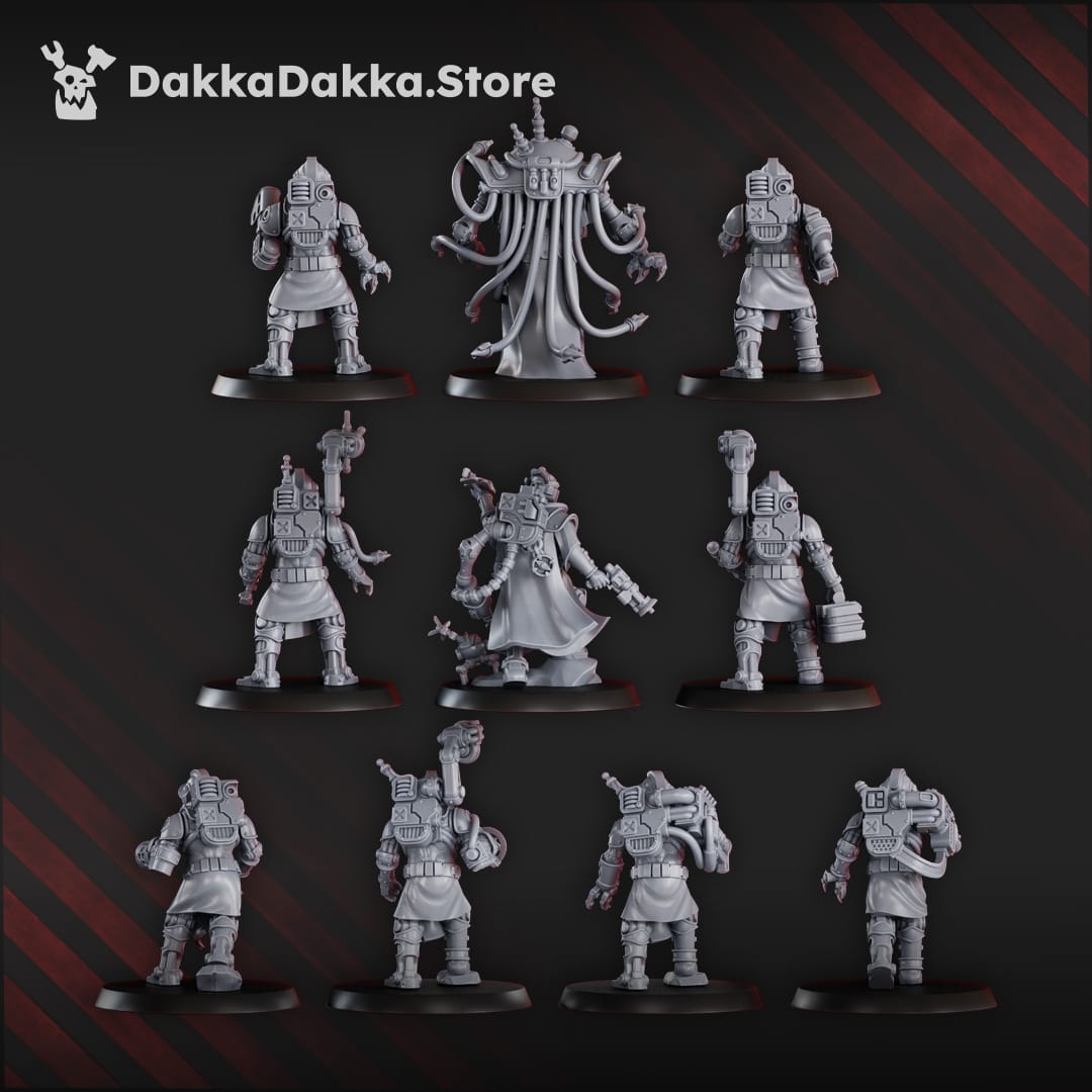 Tabletop Terrain Miniature Pluto's Mechanized Liquidation Team Squad (x10)