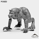 Tabletop Terrain Miniature Posed Werewolf Feral Female
